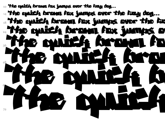 MAWNS Graffiti font waterfall